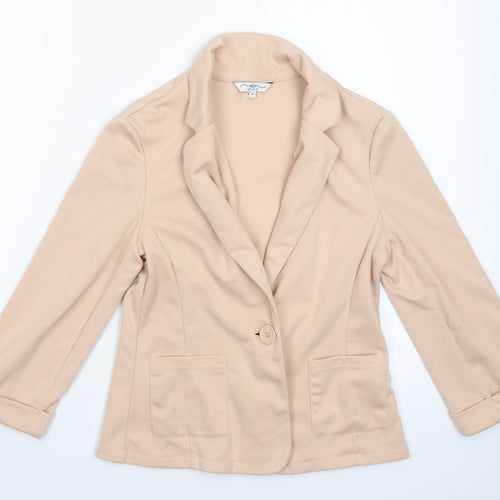 New Look Womens Beige   Jacket Blazer Size 10