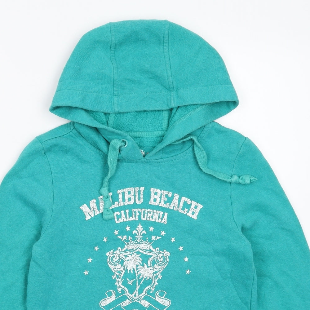 Denim & Co. Womens Green   Pullover Hoodie Size 8