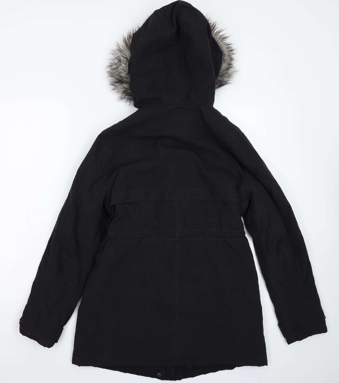 Primark Womens Black   Parka Coat Size 8