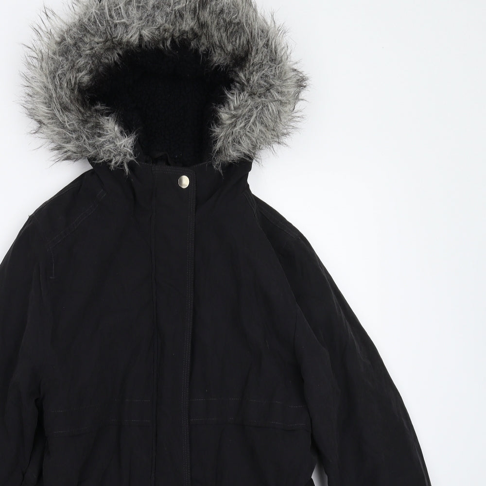 Primark Womens Black   Parka Coat Size 8