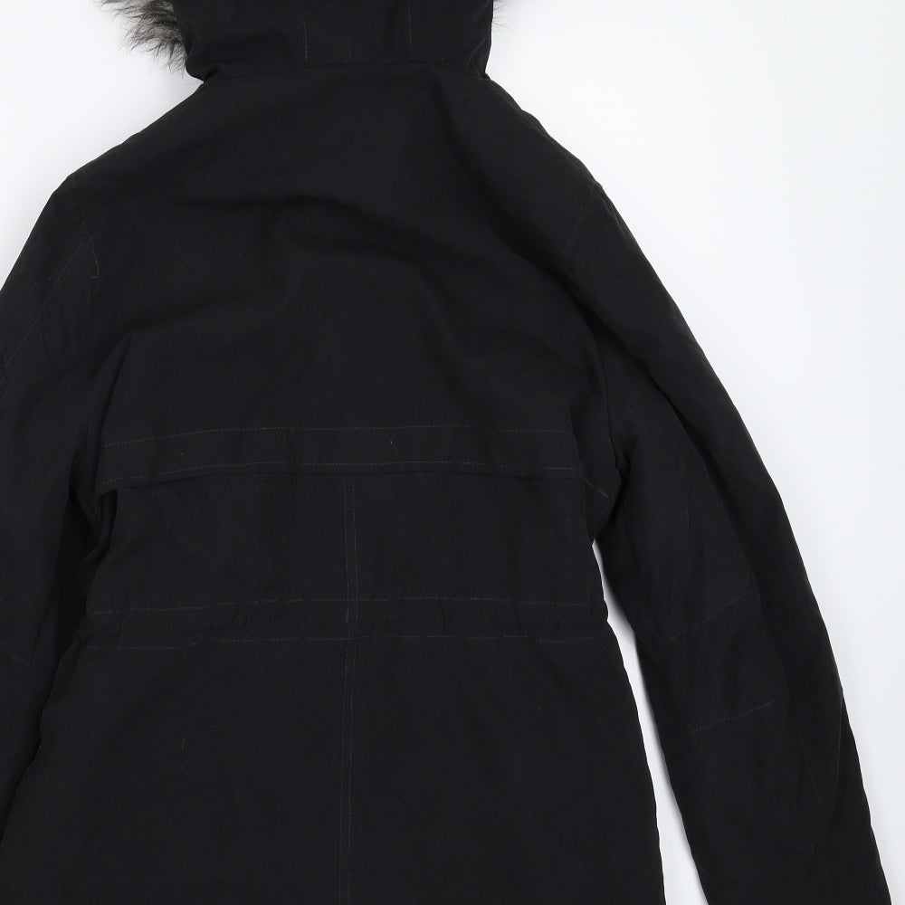 Primark Womens Black   Parka Coat Size 8