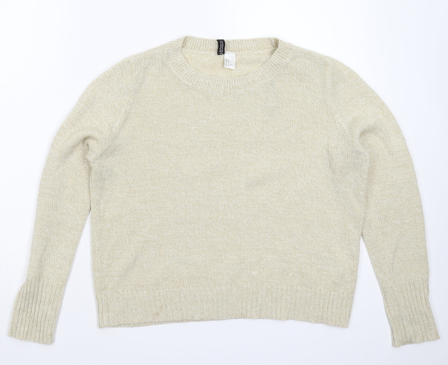 Divided Womens Beige  Knit Pullover Jumper Size M