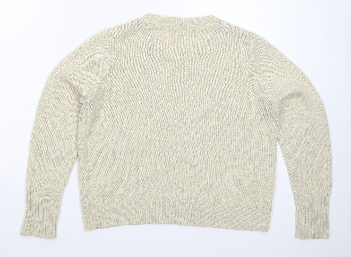 Divided Womens Beige  Knit Pullover Jumper Size M