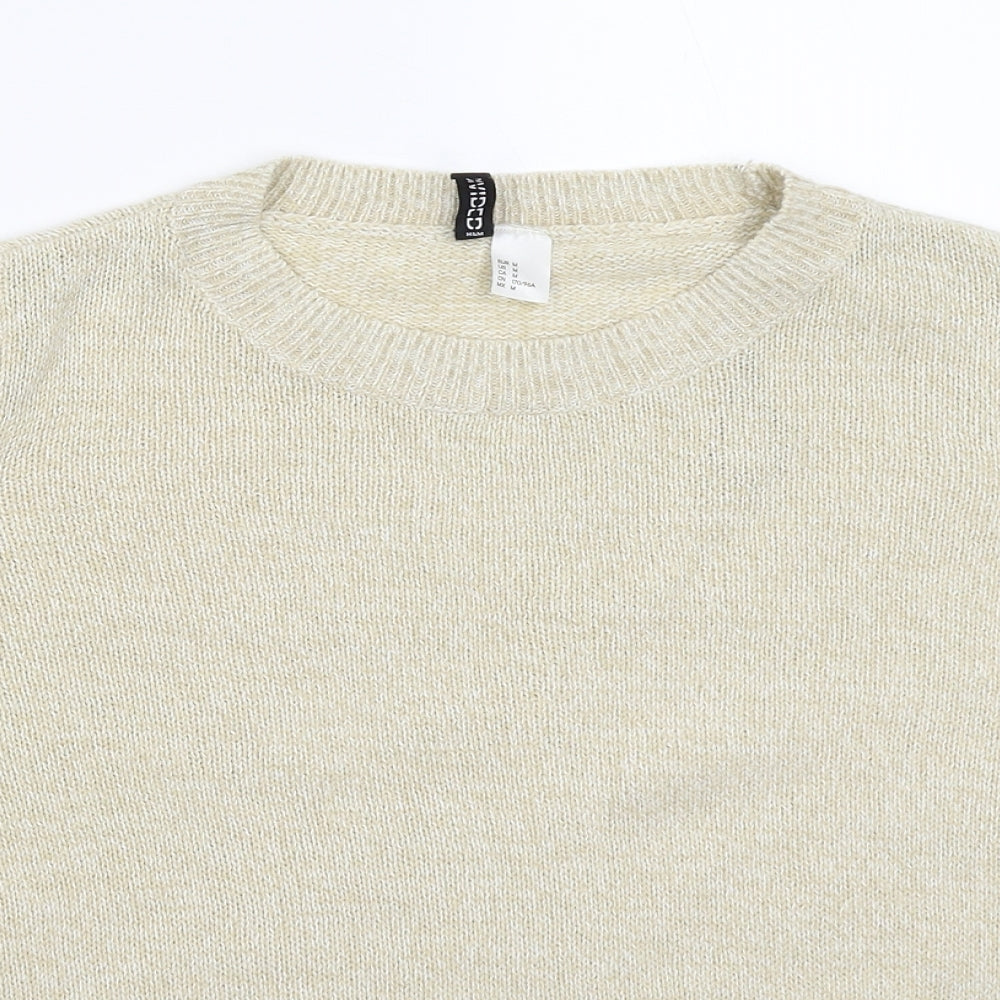 Divided Womens Beige  Knit Pullover Jumper Size M