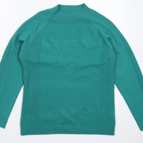 Alexara Womens Green  Knit Pullover Jumper Size M