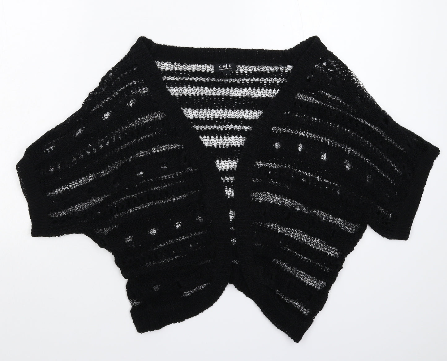 CMD Womens Black  Knit Cardigan Jumper Size L