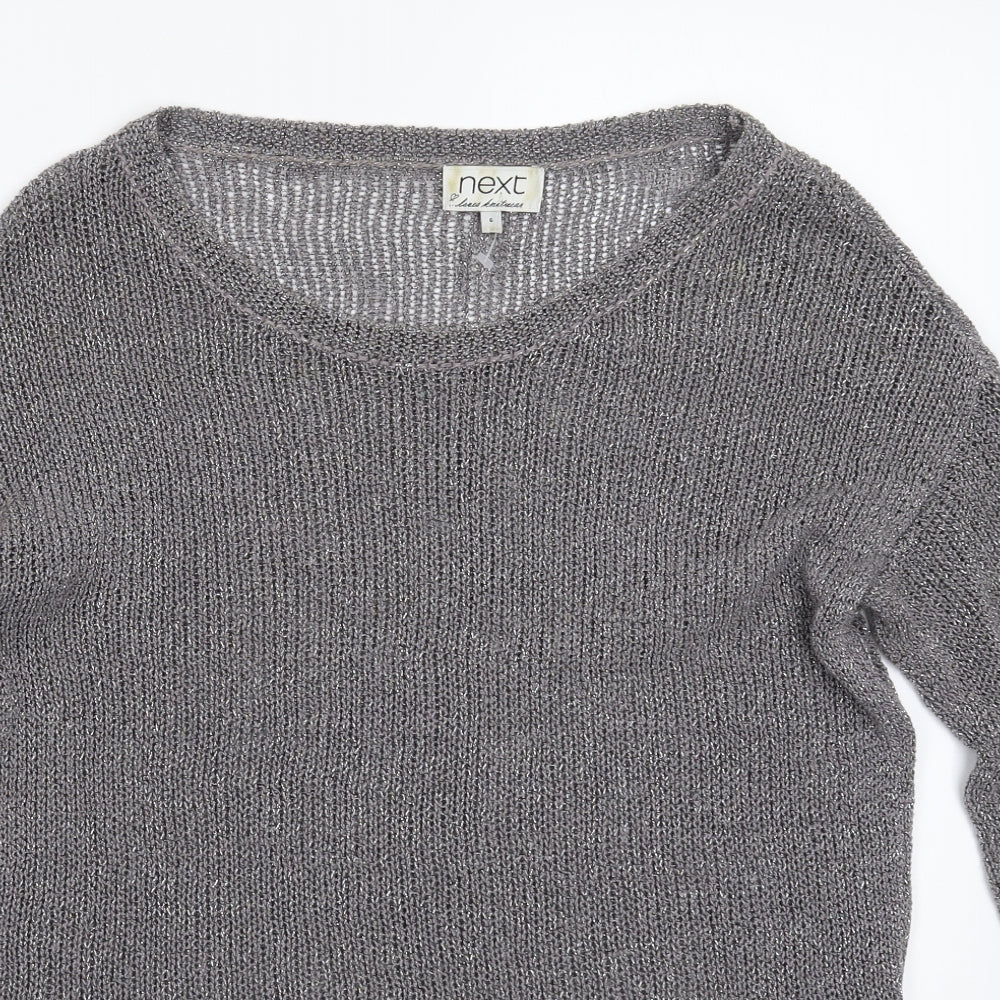 NEXT Womens Silver  Knit Pullover Jumper Size 6