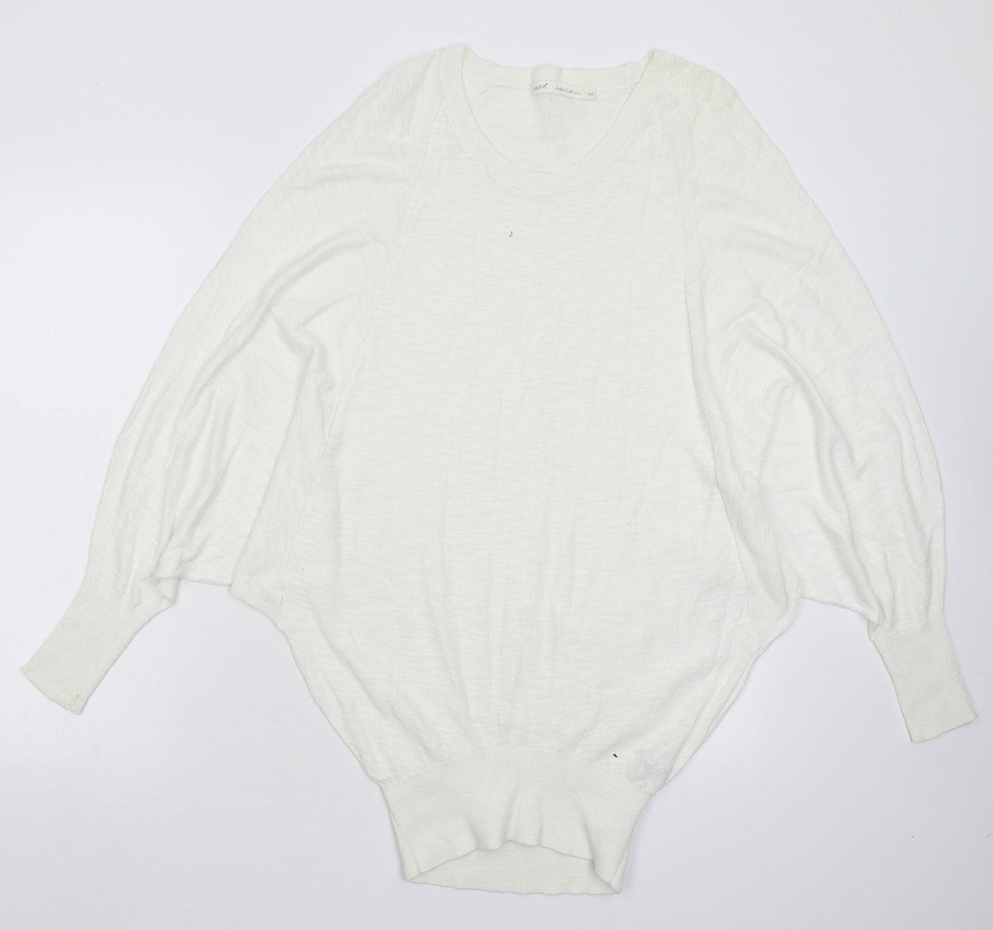 NEXT Womens White  Knit Pullover Jumper Size XS  - Oversized