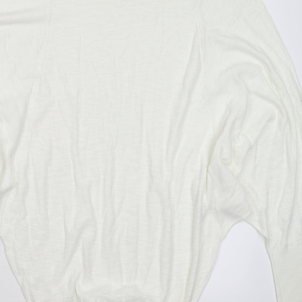 NEXT Womens White  Knit Pullover Jumper Size XS  - Oversized