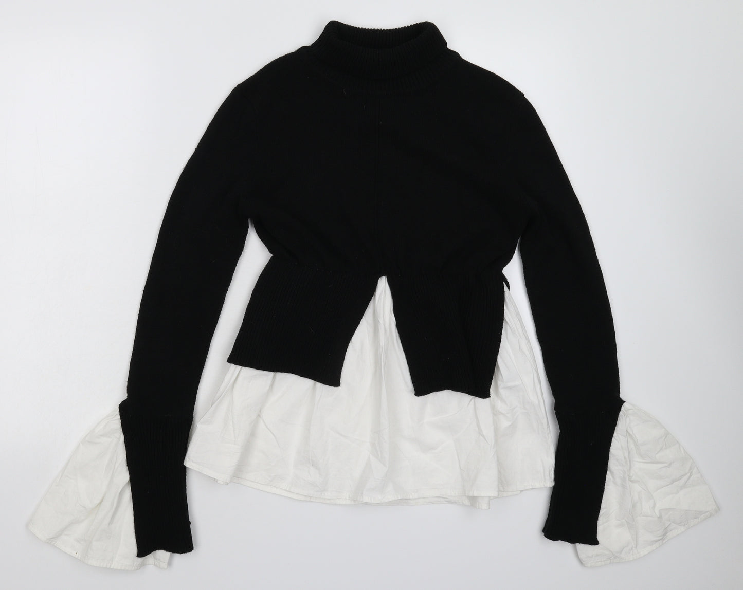 SheIn Womens Black  Knit Pullover Jumper Size S