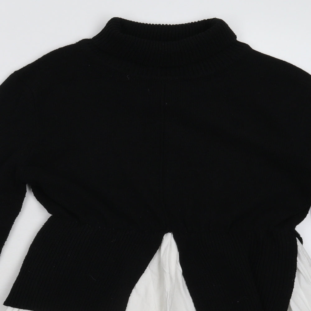 SheIn Womens Black  Knit Pullover Jumper Size S