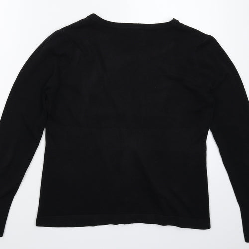 George Womens Black  Knit Cardigan Jumper Size 14