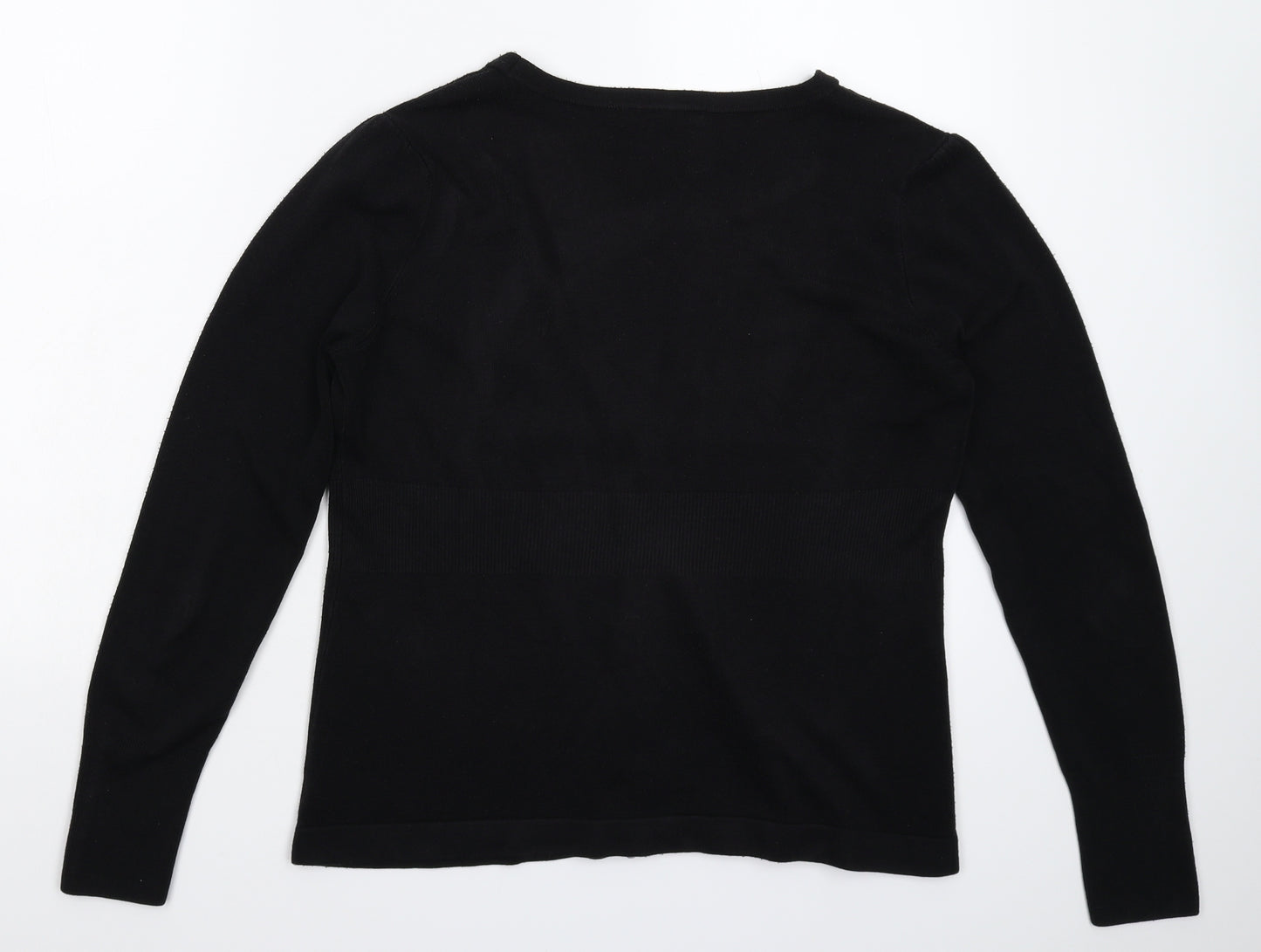 George Womens Black  Knit Cardigan Jumper Size 14