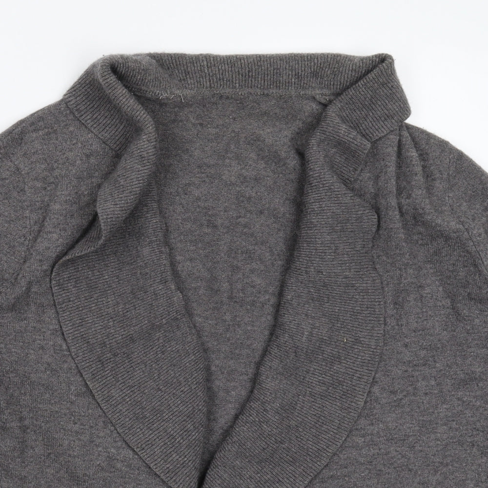 Peter Hahn Womens Grey  Knit Cardigan Jumper Size L