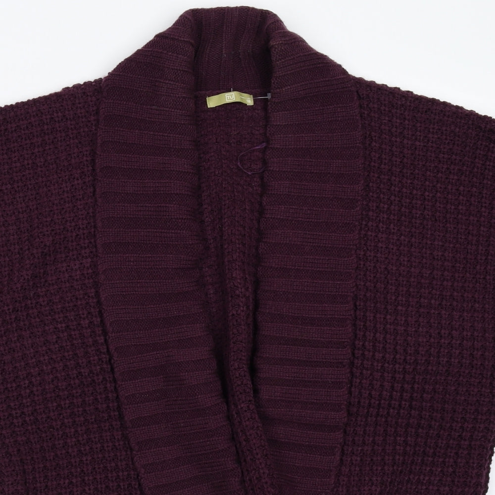 TU Womens Brown  Knit Cardigan Jumper Size 18