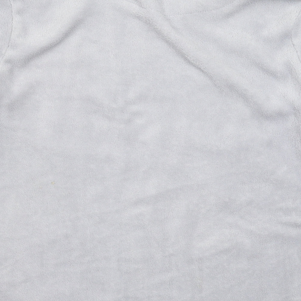 Love To Lounge Womens Grey Solid Fleece Top Pyjama Top Size 14