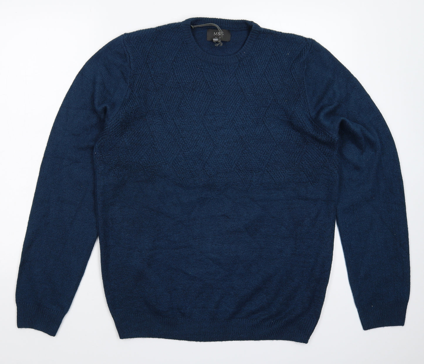 Marks and Spencer Mens Blue  Knit Pullover Jumper Size M