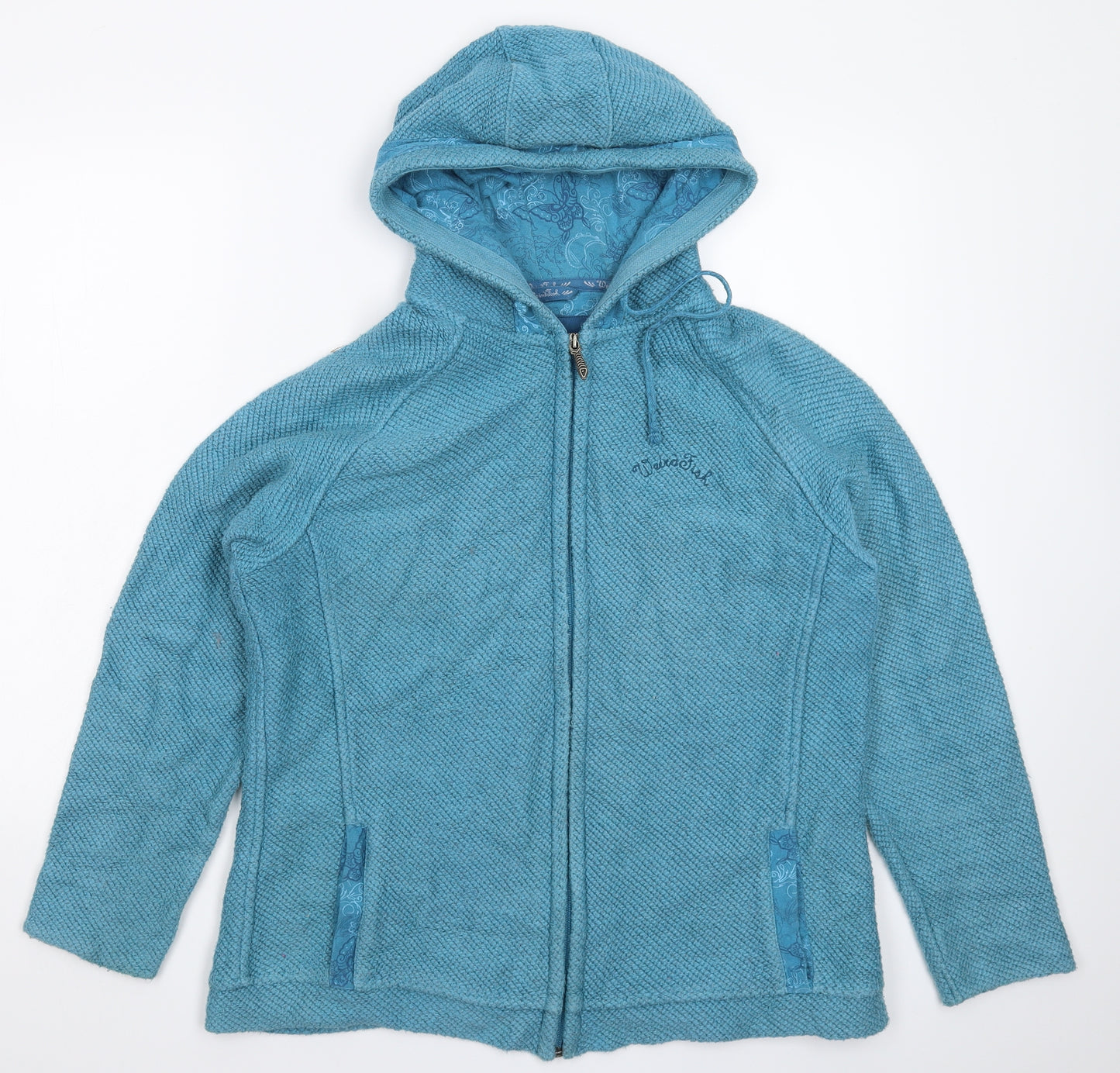 Weird Fish Womens Blue  Fleece Jacket  Size L