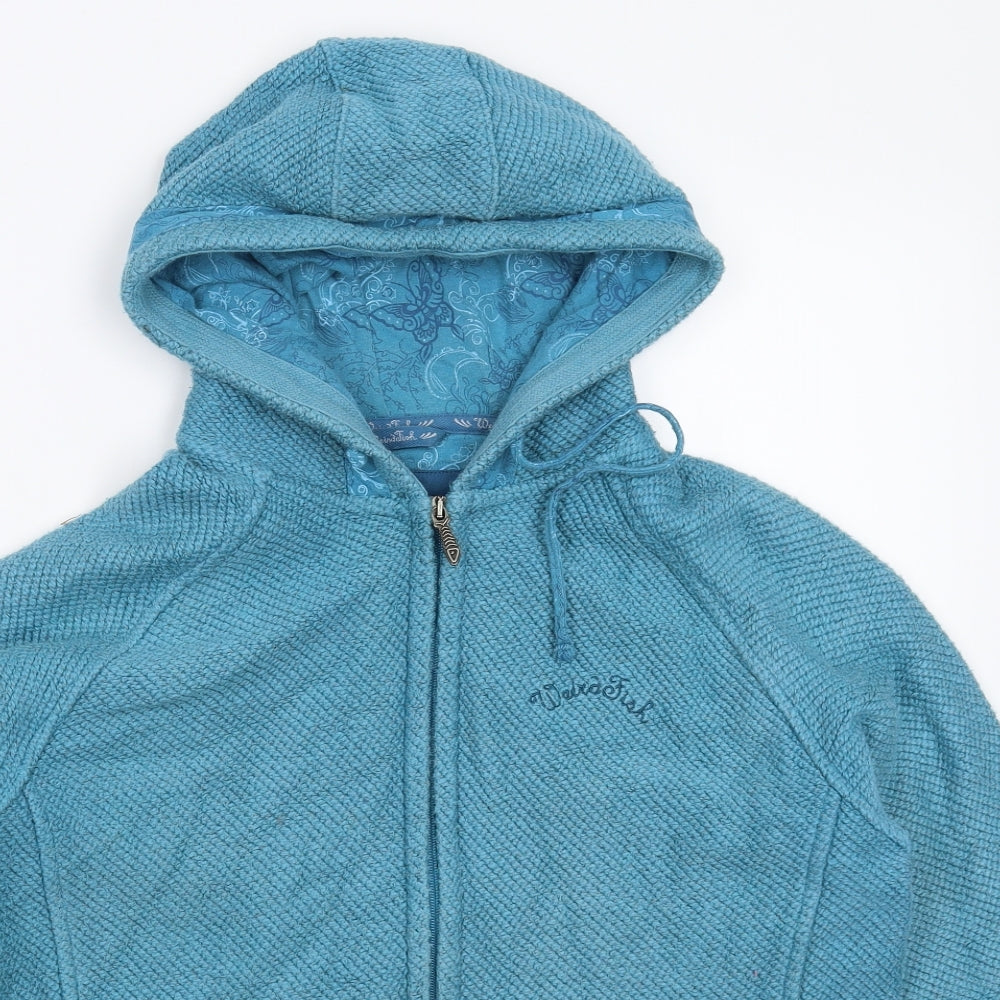 Weird Fish Womens Blue  Fleece Jacket  Size L