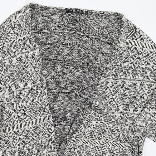 Atmosphere Womens Grey Geometric Knit Cardigan Jumper Size M  - Oversized