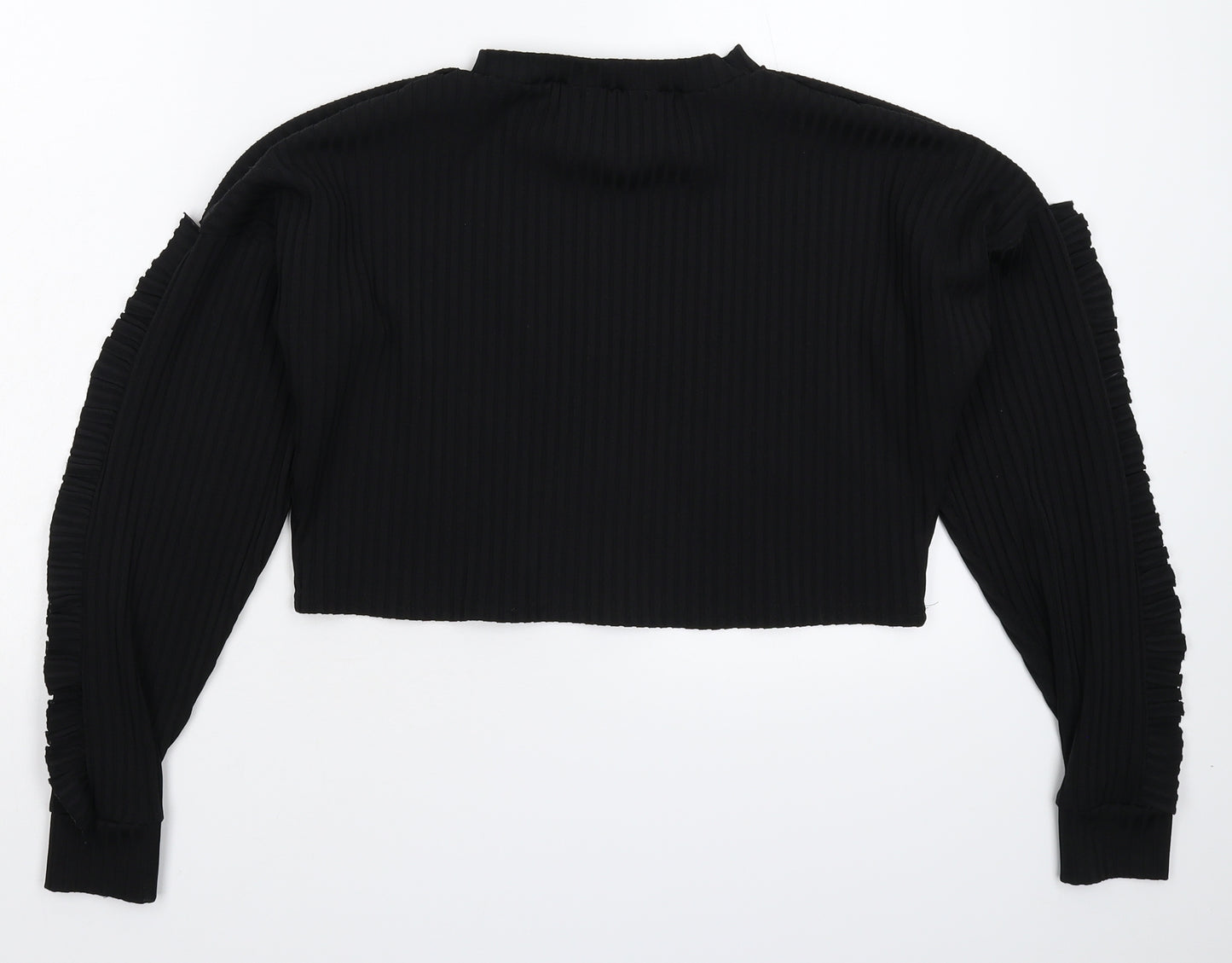 Misspap Womens Black   Basic T-Shirt Size M  - Crop