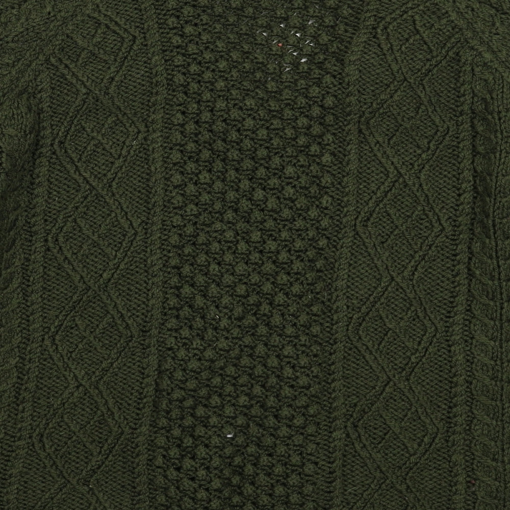 Ruth Womens Green  Knit Cardigan Jumper Size XL  - Handmade