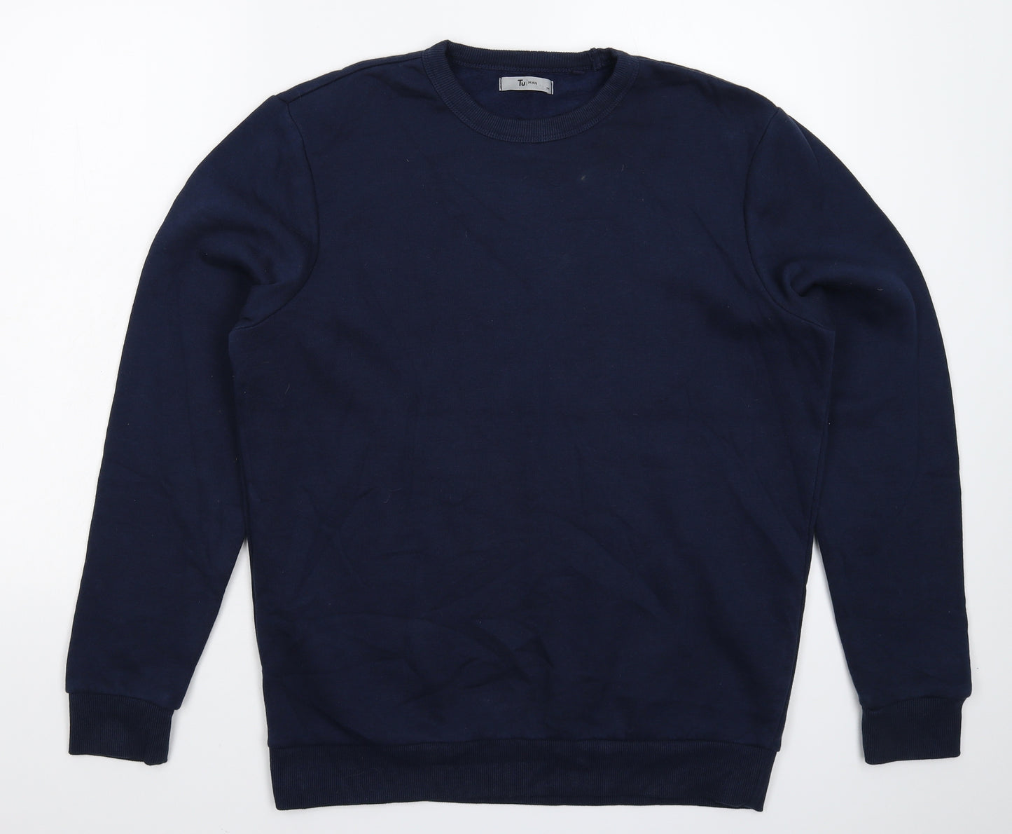 TU Mens Blue   Pullover Sweatshirt Size M