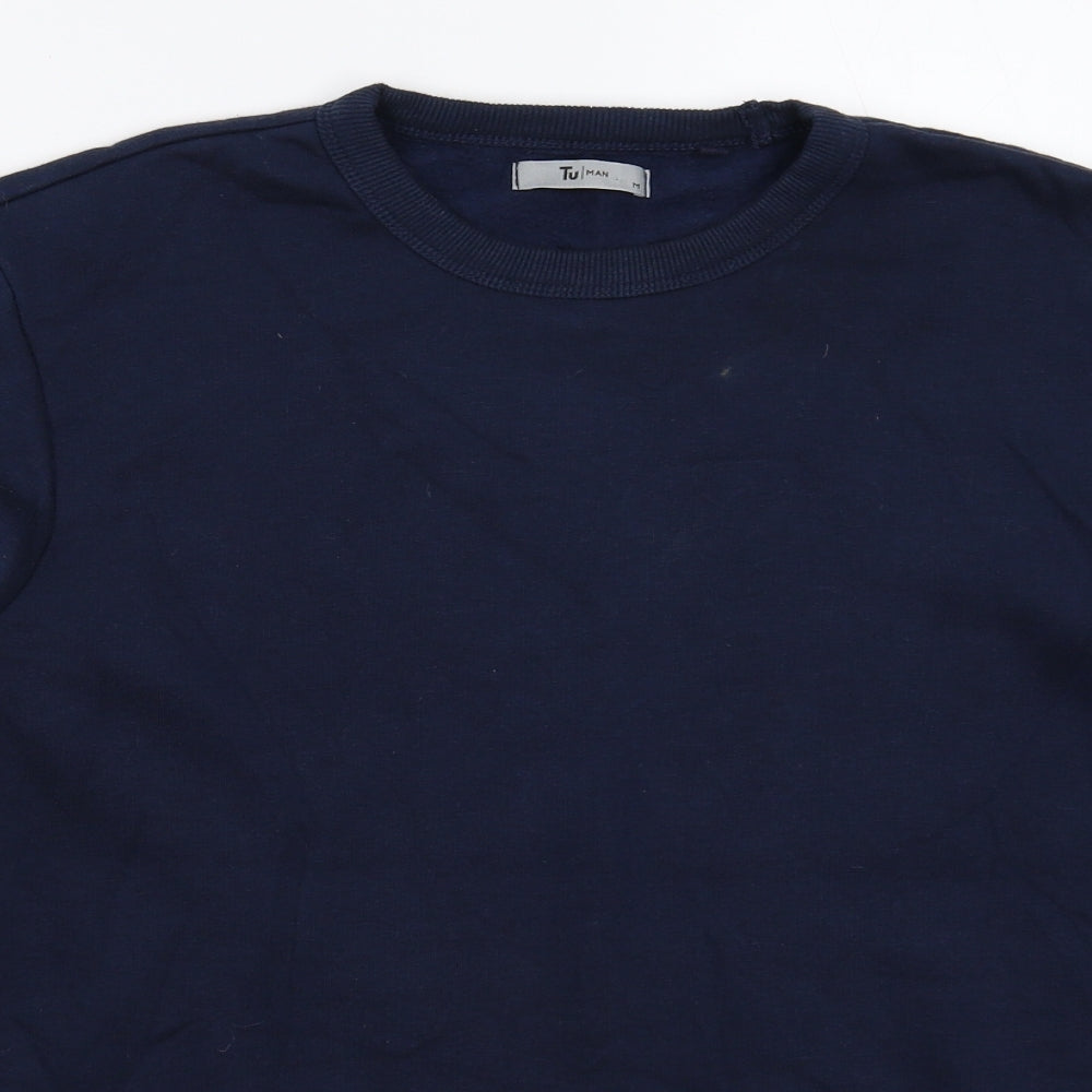 TU Mens Blue   Pullover Sweatshirt Size M