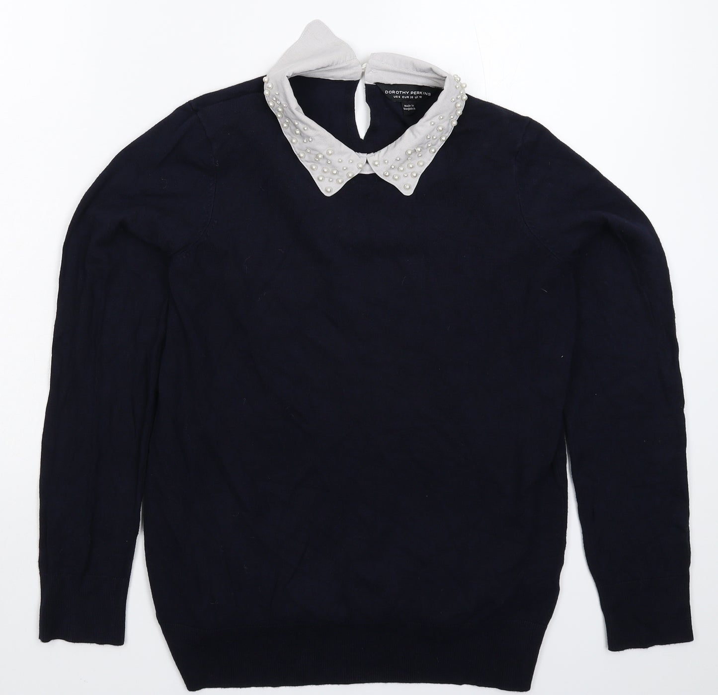 Dorothy Perkins Womens Blue  Knit Pullover Jumper Size 10