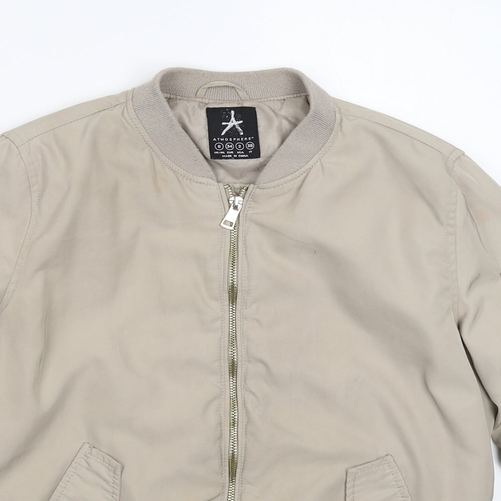 Atmosphere Womens Grey   Bomber Jacket Jacket Size 6