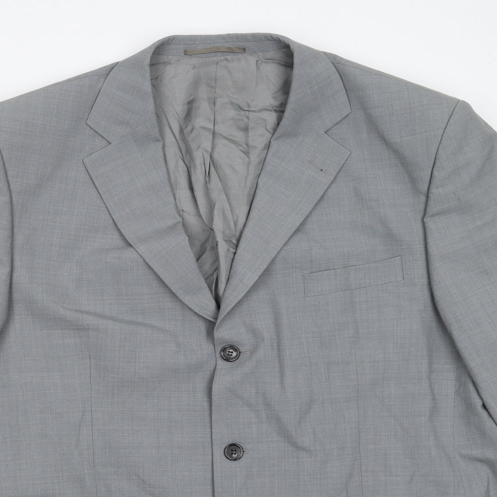 Werther Mens Grey   Jacket Suit Jacket Size 48
