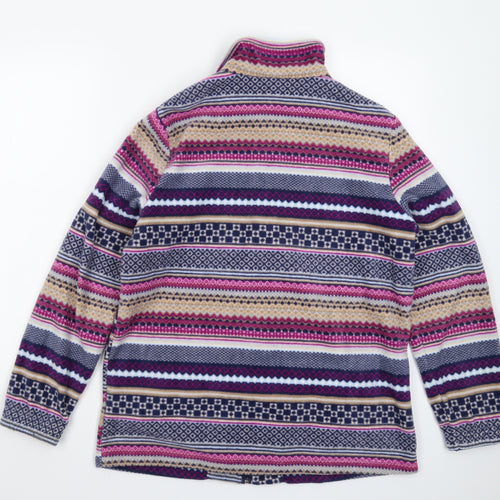 Damart Womens Multicoloured Geometric Fleece Jacket  Size 16