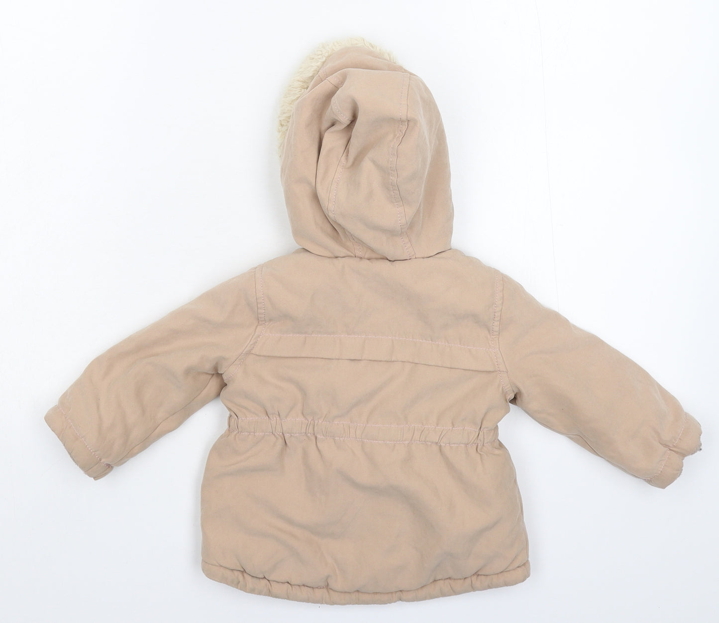 George Girls Beige   Parka Coat Size 9-12 Months