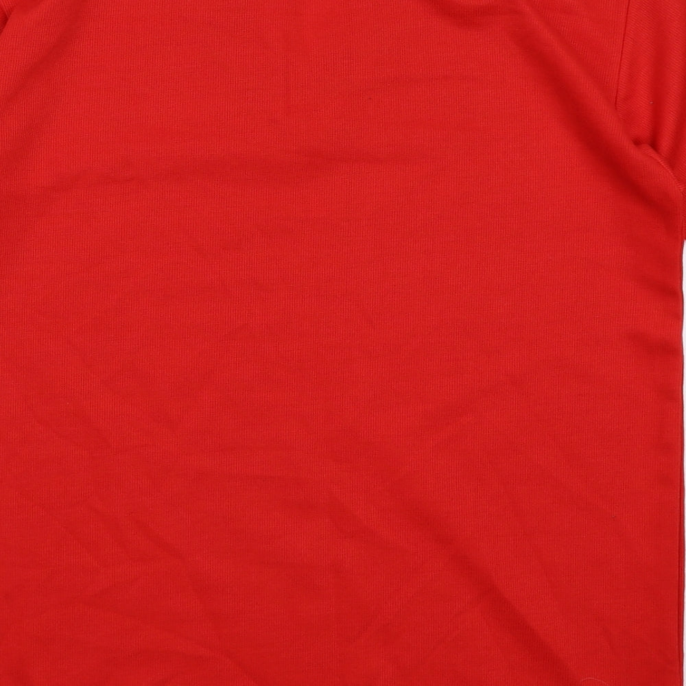 Simple Womens Red   Basic T-Shirt Size S  - Oversized
