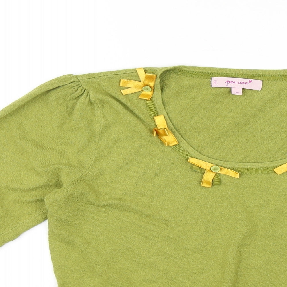 Per Una Womens Green   Basic Blouse Size 14
