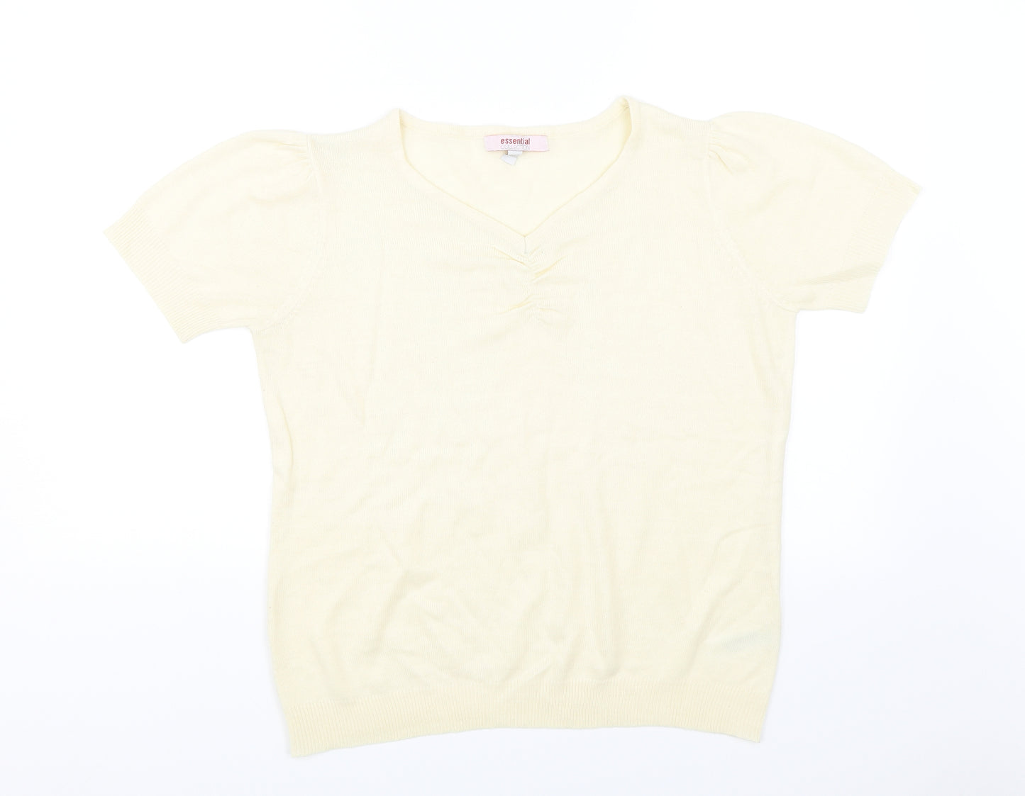 Essential Collection Womens White   Basic T-Shirt Size 12