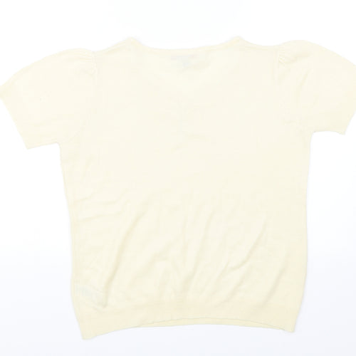 Essential Collection Womens White   Basic T-Shirt Size 12