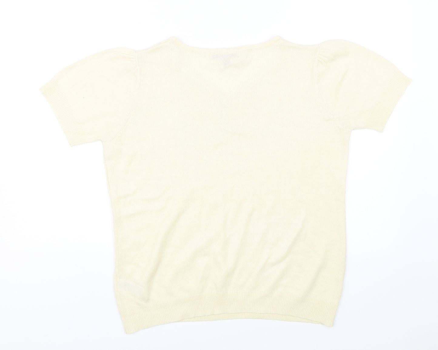 Essential Collection Womens White   Basic T-Shirt Size 12