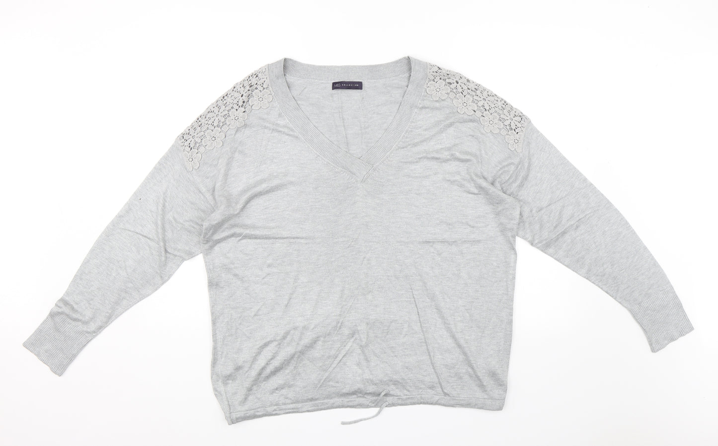 M&S Womens Grey   Pullover Jumper Size XL