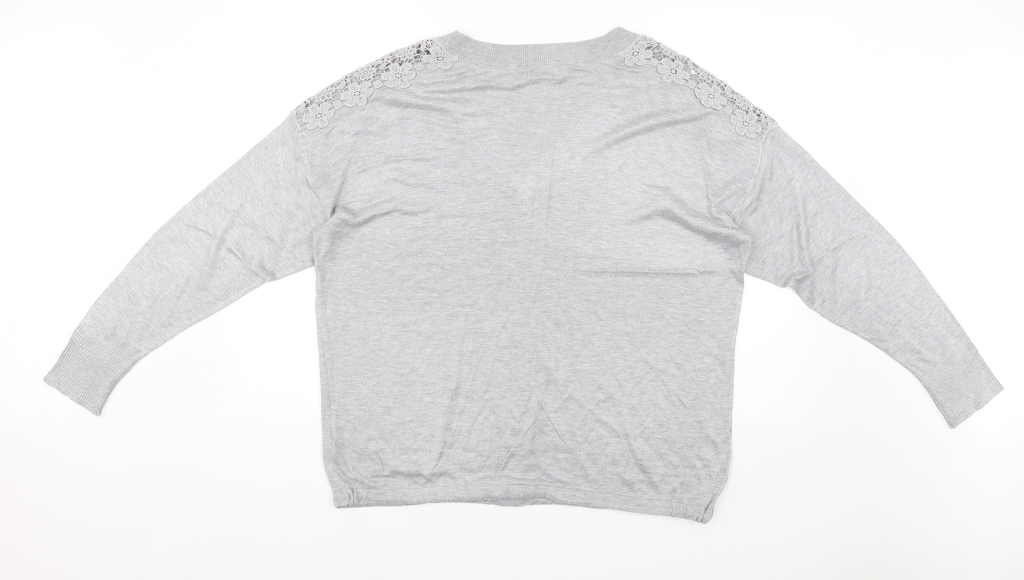 M&S Womens Grey   Pullover Jumper Size XL