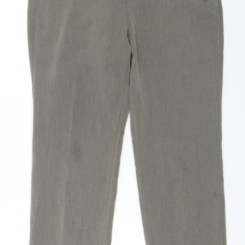 M&S Womens Grey   Dress Pants Trousers Size 16 L25 in