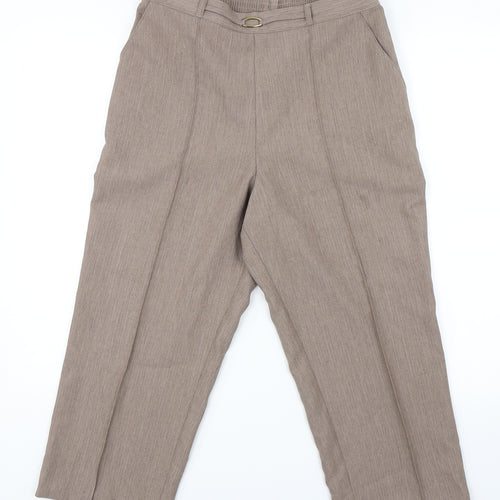 M&S Womens Brown   Capri Trousers Size 12 L20 in