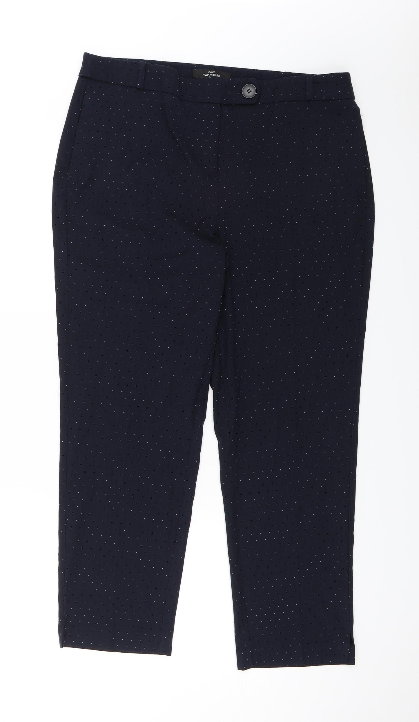 NEXT Womens Blue Polka Dot  Dress Pants Trousers Size 14 L23 in