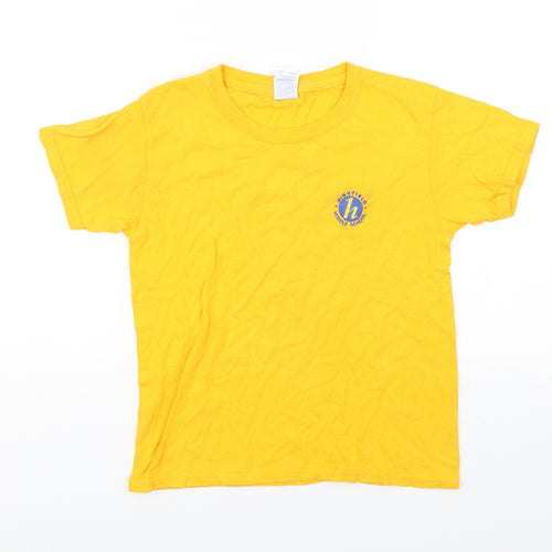 Gilden Girls Yellow   Basic T-Shirt Size XS  - Highfield Middle School