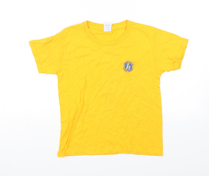 Gilden Girls Yellow   Basic T-Shirt Size XS  - Highfield Middle School
