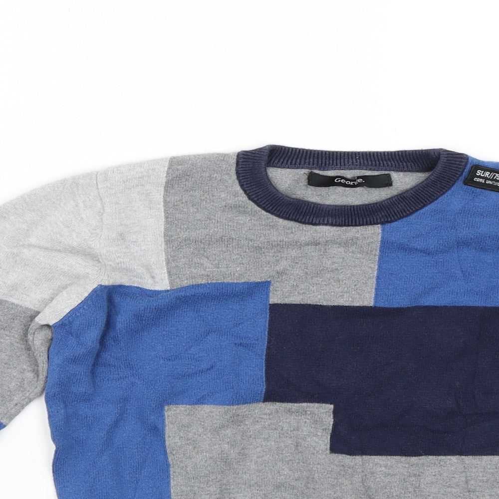 George Boys Blue   Pullover Jumper Size 7-8 Years