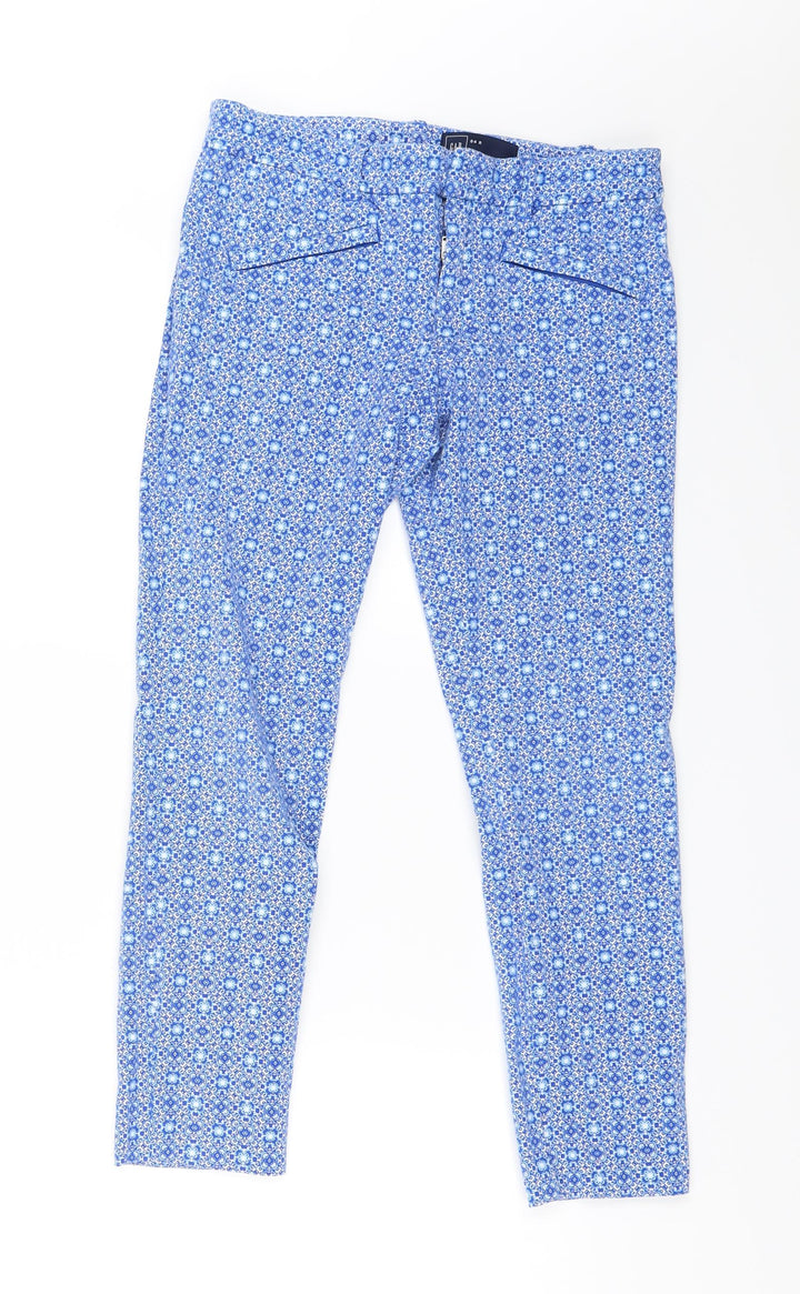 Gap Womens Blue Floral Trousers Size 4 L22 in