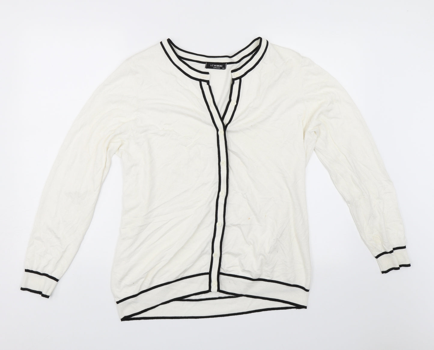 LC Waikiki Womens White   Cardigan Jumper Size 3XL