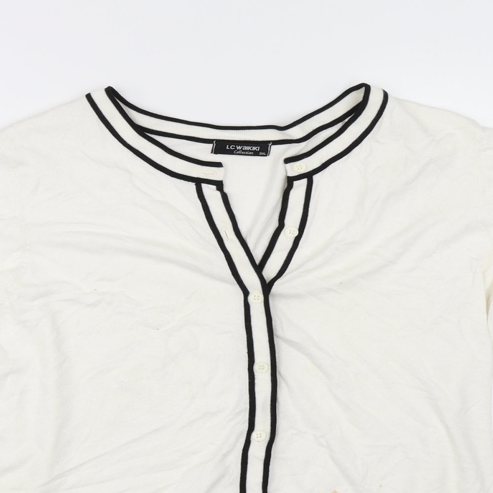 LC Waikiki Womens White   Cardigan Jumper Size 3XL