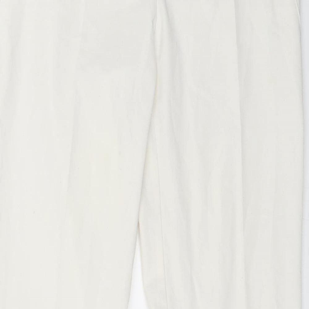 Preworn Womens White   Trousers  Size 8 L26 in